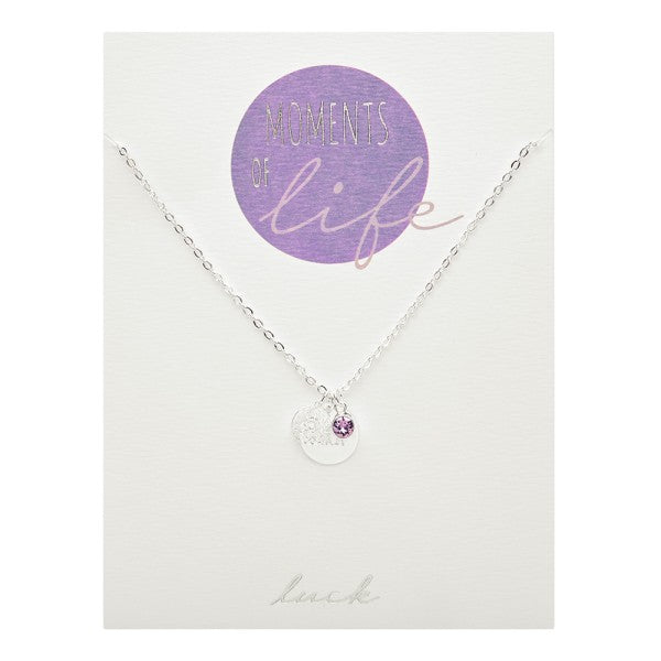 "Moments of life" silver plated necklace LUCK