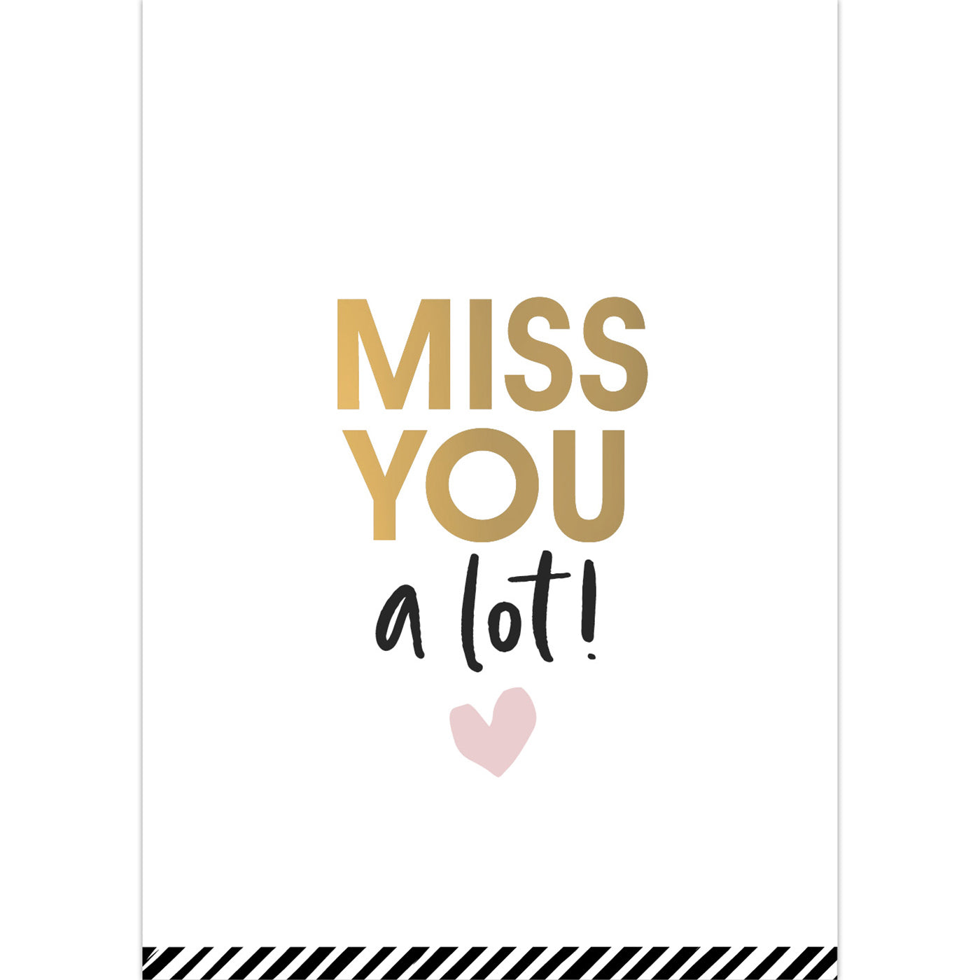 Miss you a lot A6 greeting card