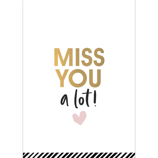 Miss you a lot A6 greeting card