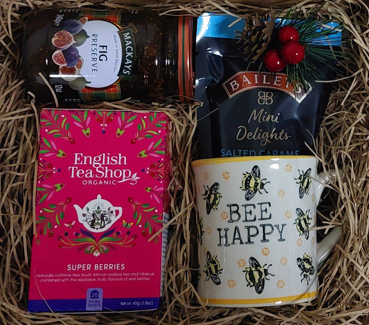 Christmas edition figs and tea and bee happy gift box