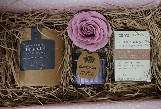 Lavender pampering essentials gift box