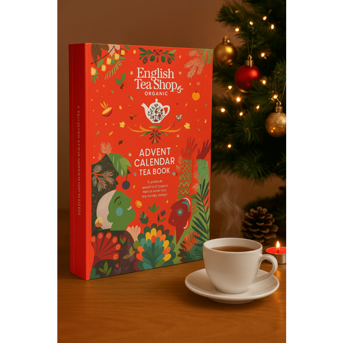 English Tea Shop Organic Tea Advent Calendar –English tea shop Organic Tea Advent Calendar- Red Tree Book, 25 Pyramid Tea Bags