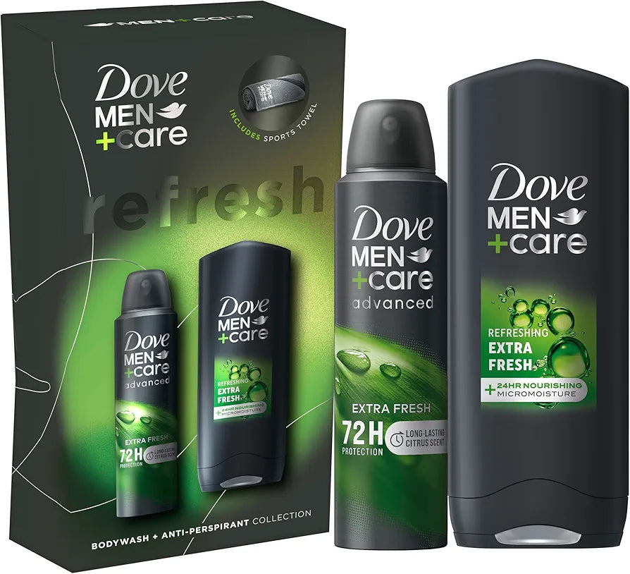 Dove men extra fresh duo gift set + towel