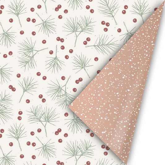 Berries & Branches Christmas wrapping roll