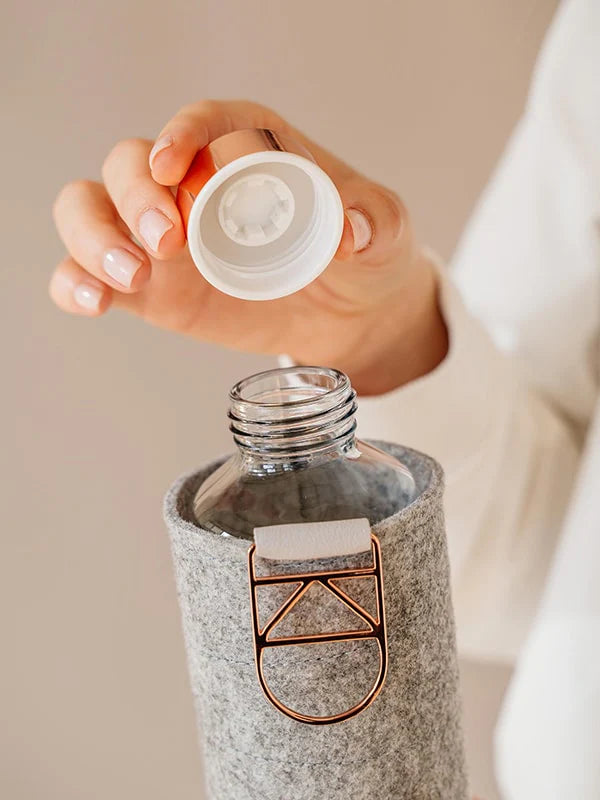 EQUA Glass Bottle With Felt Cover