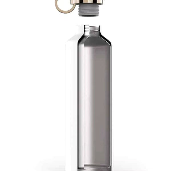 EQUA Stainless steel bottle - snow white