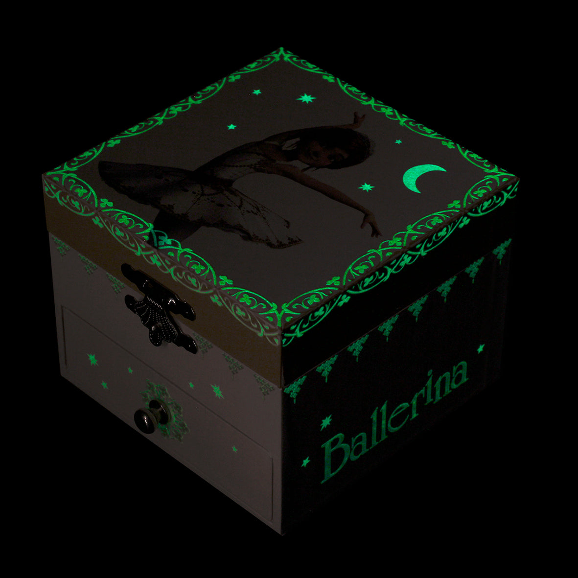 Ballerina© Phosphorescent Cube Music Box