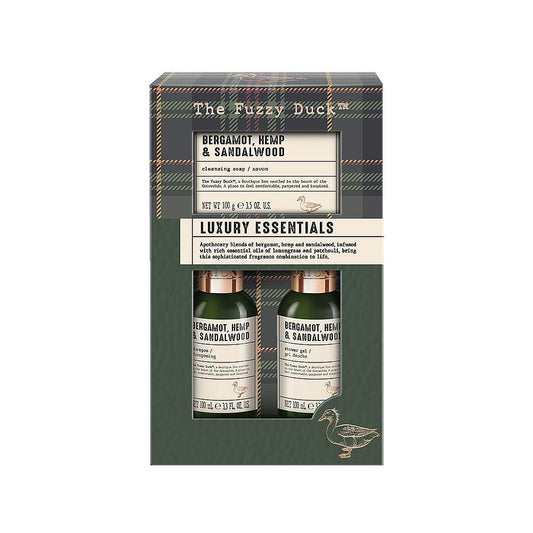 The Fuzzy Duck Luxury Essentials Gift Set – Bergamot, Hemp & Sandalwood