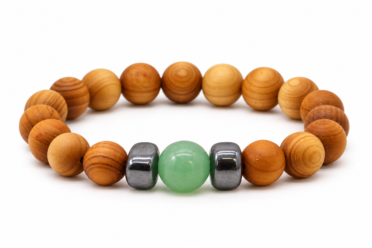 Cedarwood Chakra Bangles – Choose Your Gemstone