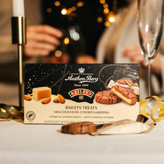 Anthon Berg Baileys Treats – Milk chocolate-covered marzipan with Baileys flavor 175g