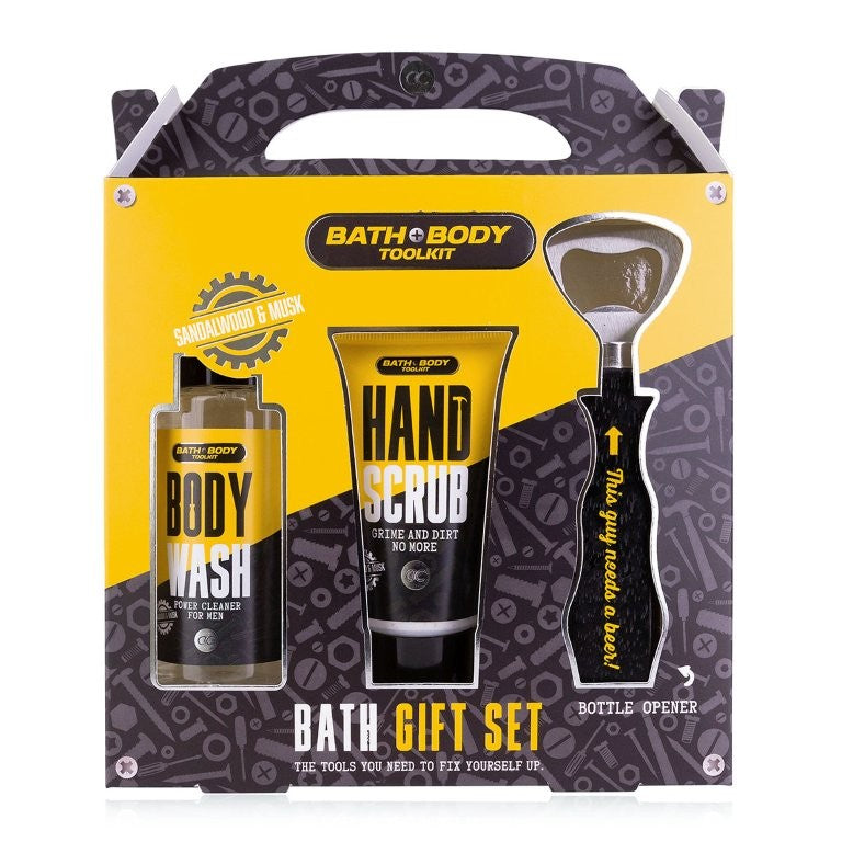 Men’s Bath & Body Toolkit Gift Set – Sandalwood & Musk