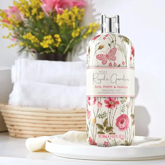 Royale Garden Rose, Poppy & Vanilla Body wash
