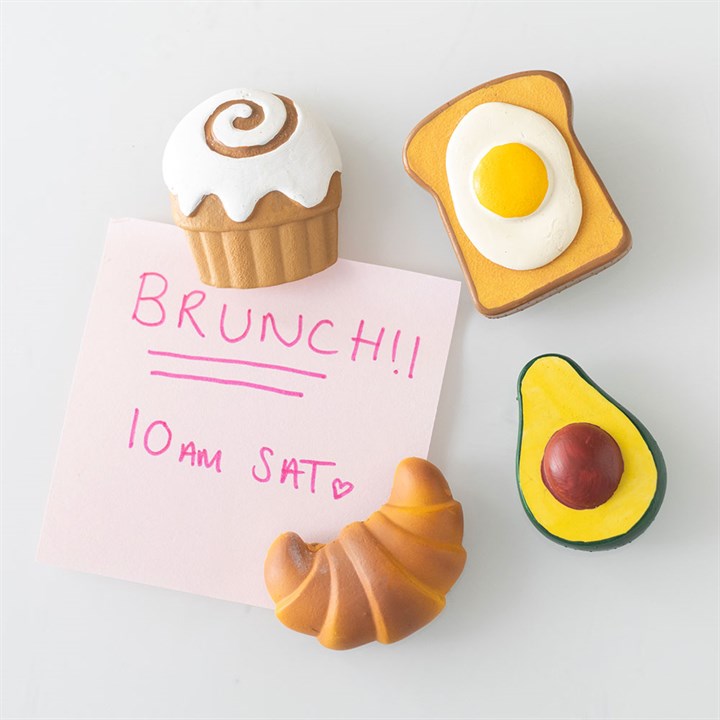 Brunch Club Fridge Magnet Set – Cute Food-Themed Kitchen Decor