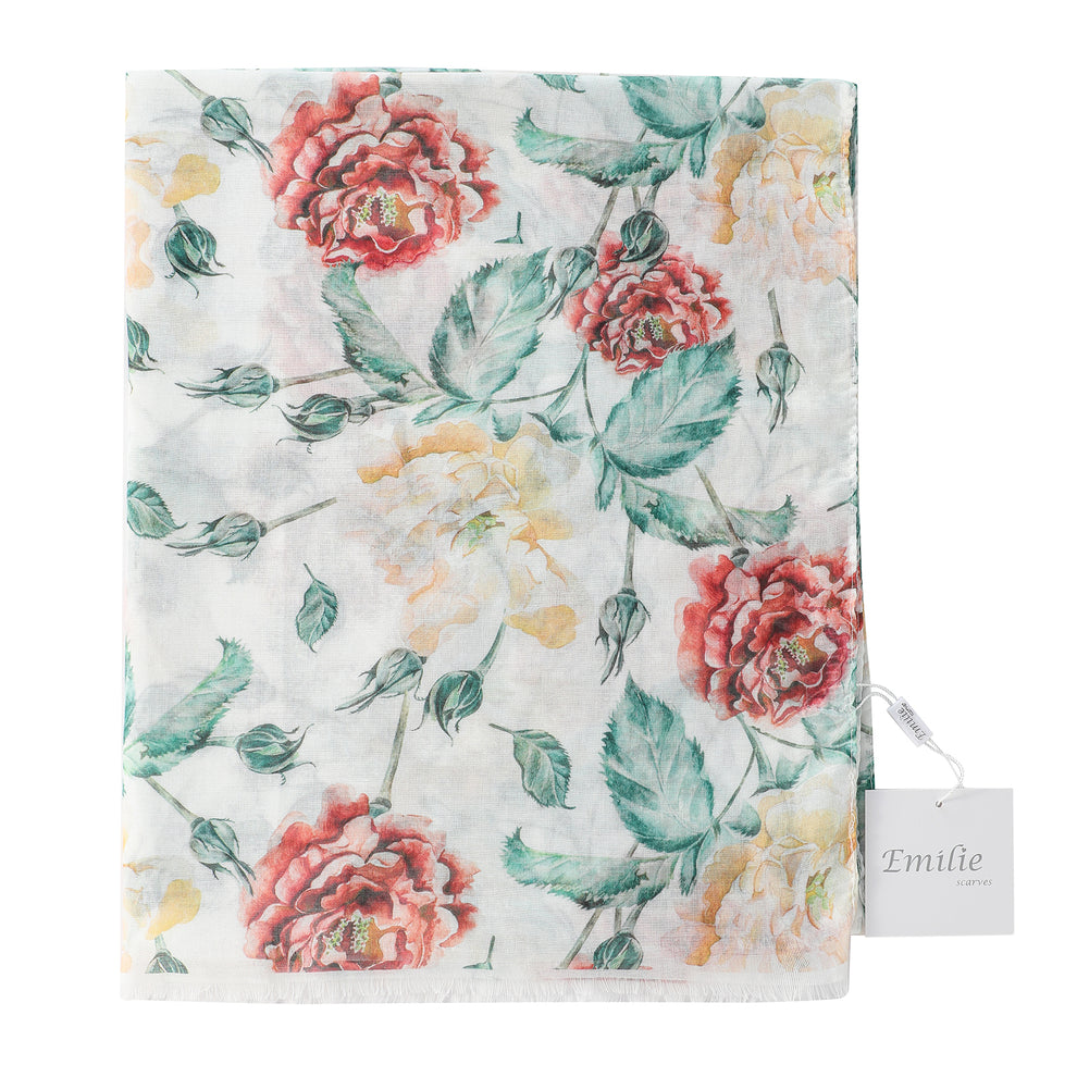 Lightweight peonies Scarf