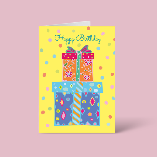 Birthday Gift Box Greeting Card