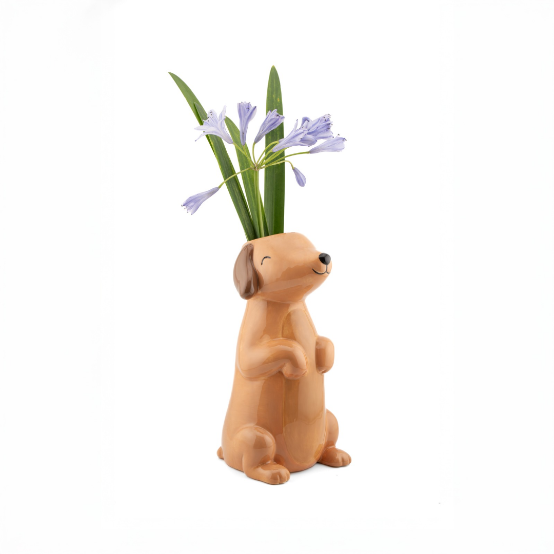 Sausage Dog Vase – Porcelain Decorative Vase