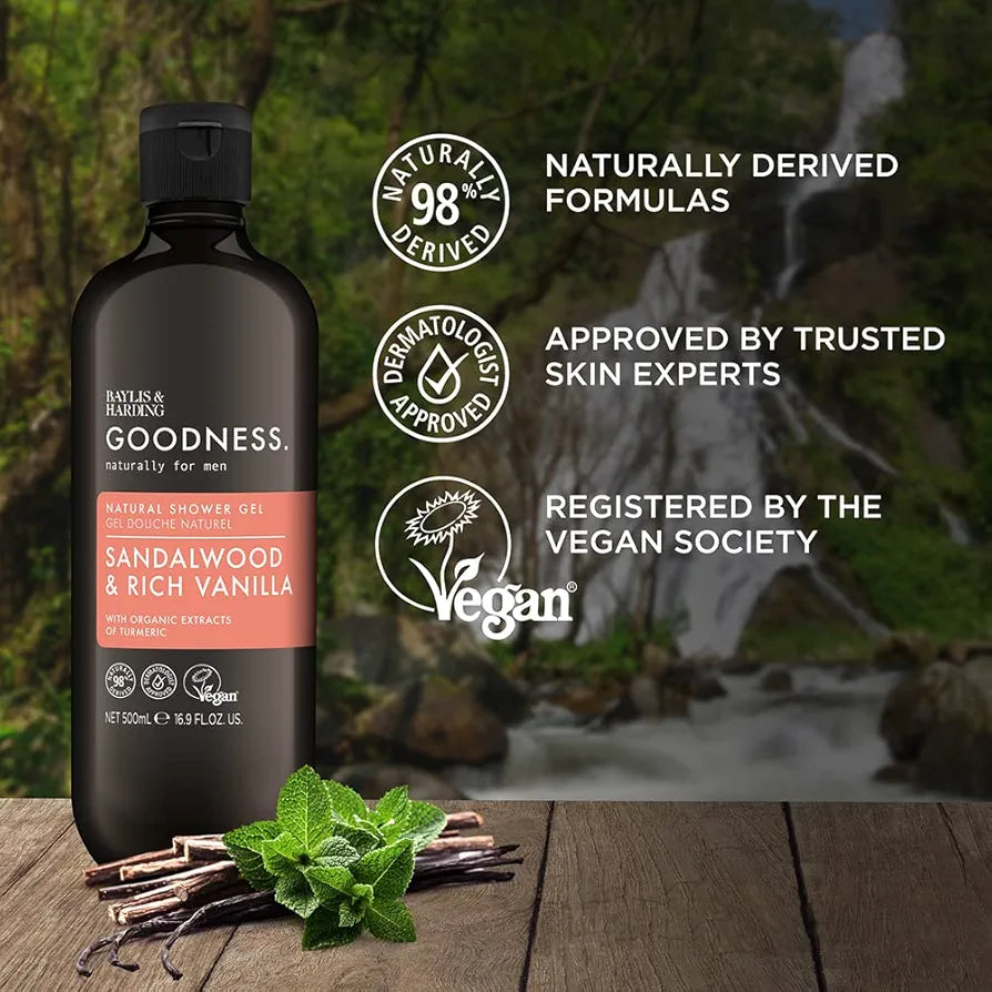 Goodness Men's SANDALWOOD & RICH VANILLA