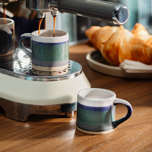 Marlowe Blue Espresso Mugs - Set of 2