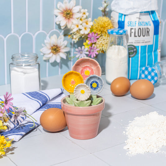 Flower Measuring Spoons - with pot