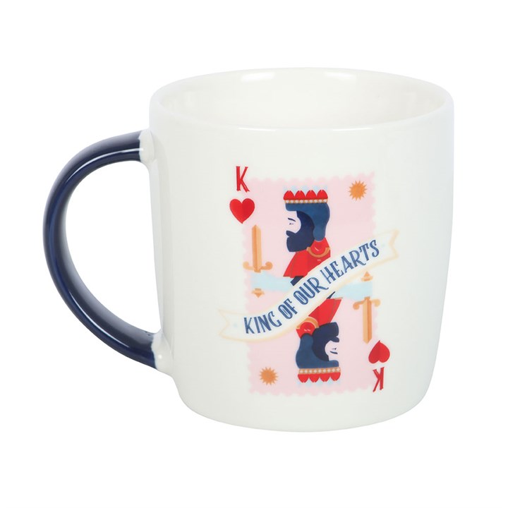 King of our hearts mug and playing cards set