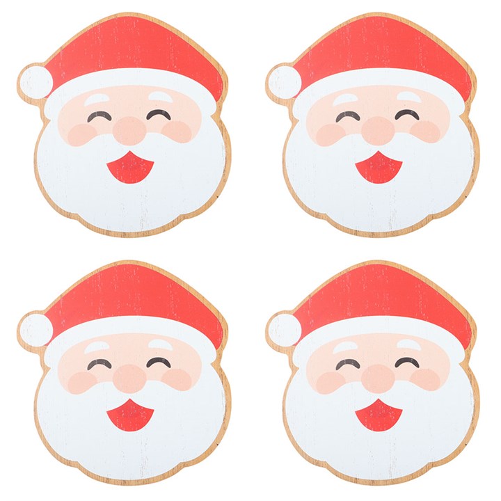 Santa Christmas Coasters – Set of 4