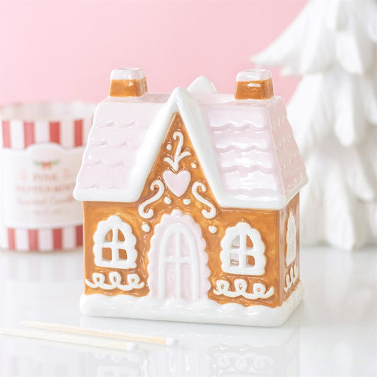 Pink Gingerbread House Oil Burner & Wax Warmer – Christmas