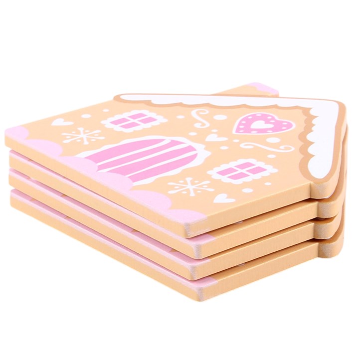 Gingerbread House Christmas Coasters – Set of 4