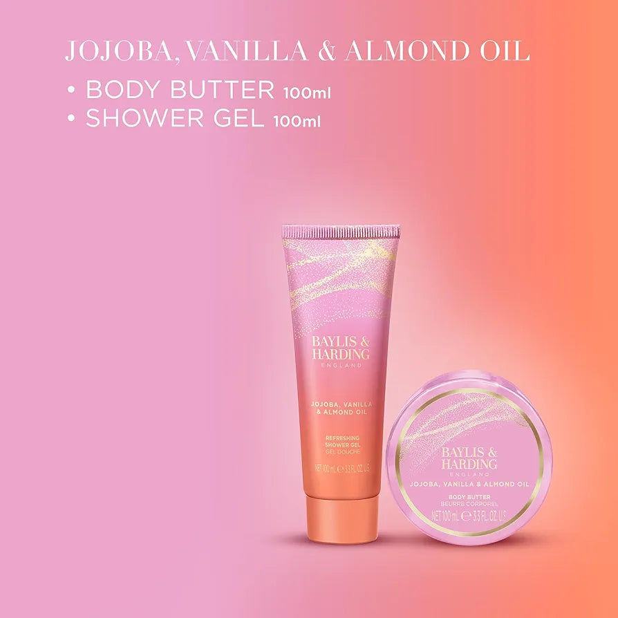 Baylis & Harding Jojoba, Vanilla & Almond Oil Indulgent Body Pamper Duo Gift Set