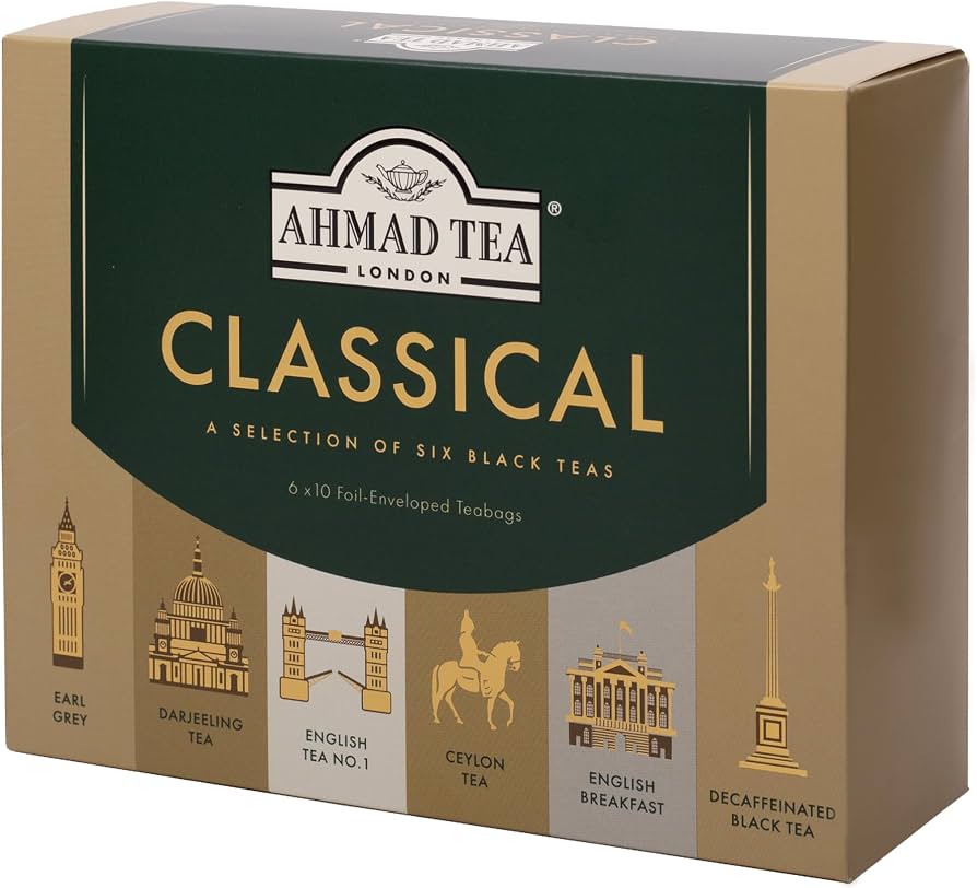 Ahmad Tea Classical Selection – Six Black Tea Blends (60 Tea Bags)