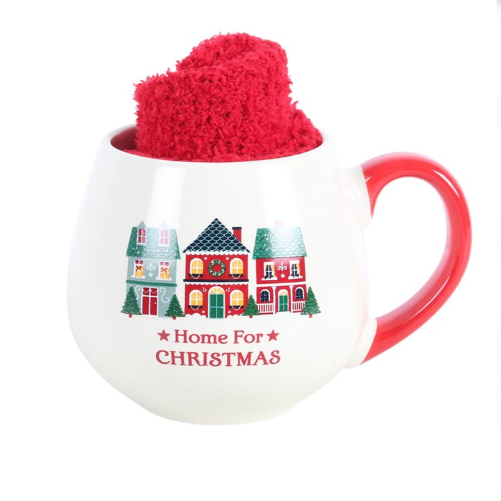 Home for Christmas Mug & Socks Set