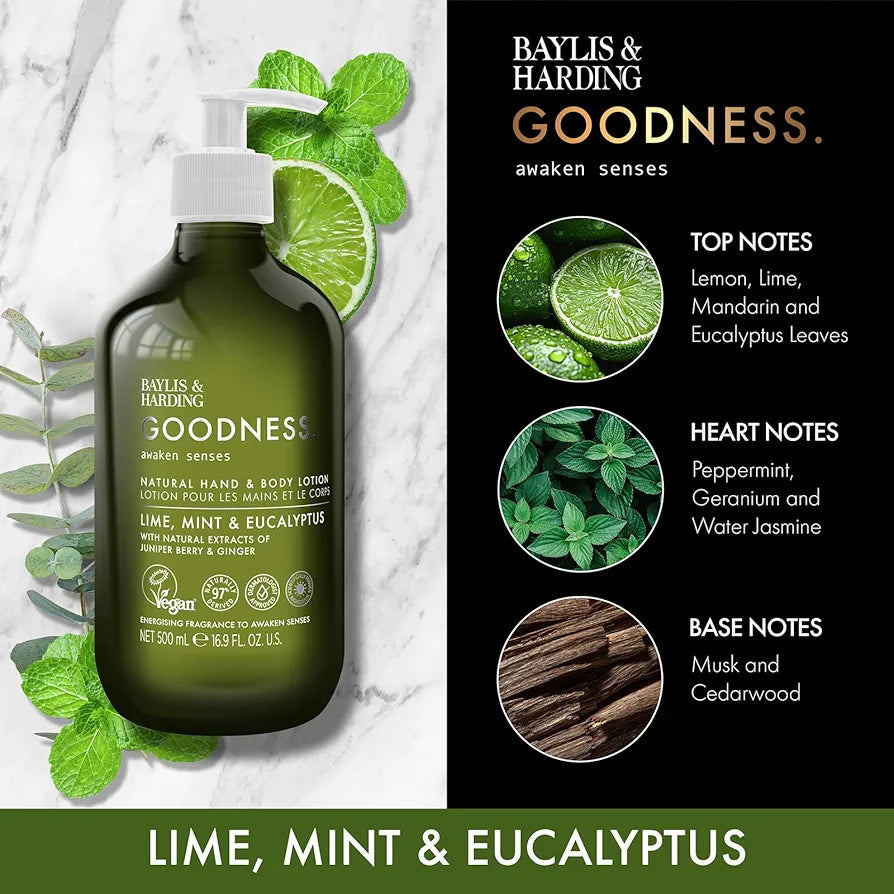 Baylis & Harding Goodness Awaken Lime, Mint & Eucalyptus Hand & Body Lotion