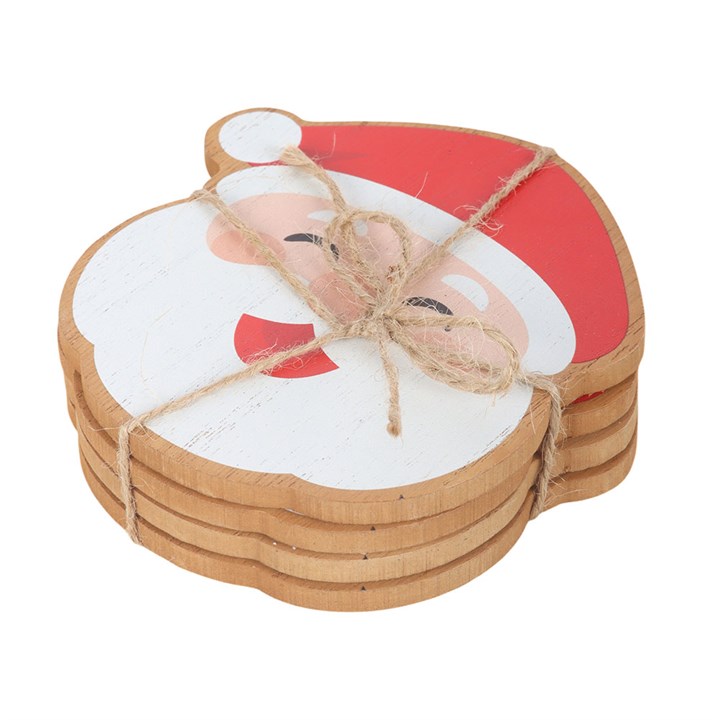 Santa Christmas Coasters – Set of 4