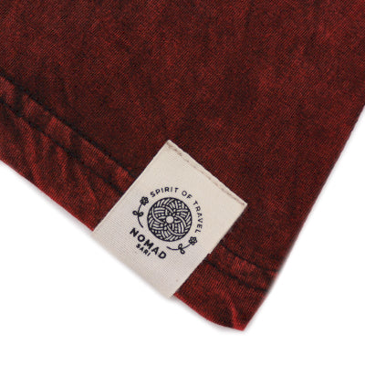 Stone washed mandala T-shirt maroon