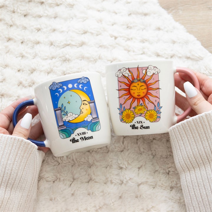 Tarot Mug Set – The Sun & The Moon Celestial Coffee Cups