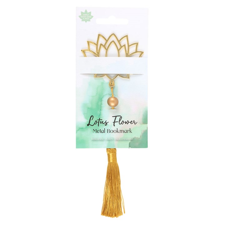 Lotus Flower Bookmark with Tassel – Elegant Spiritual Gift