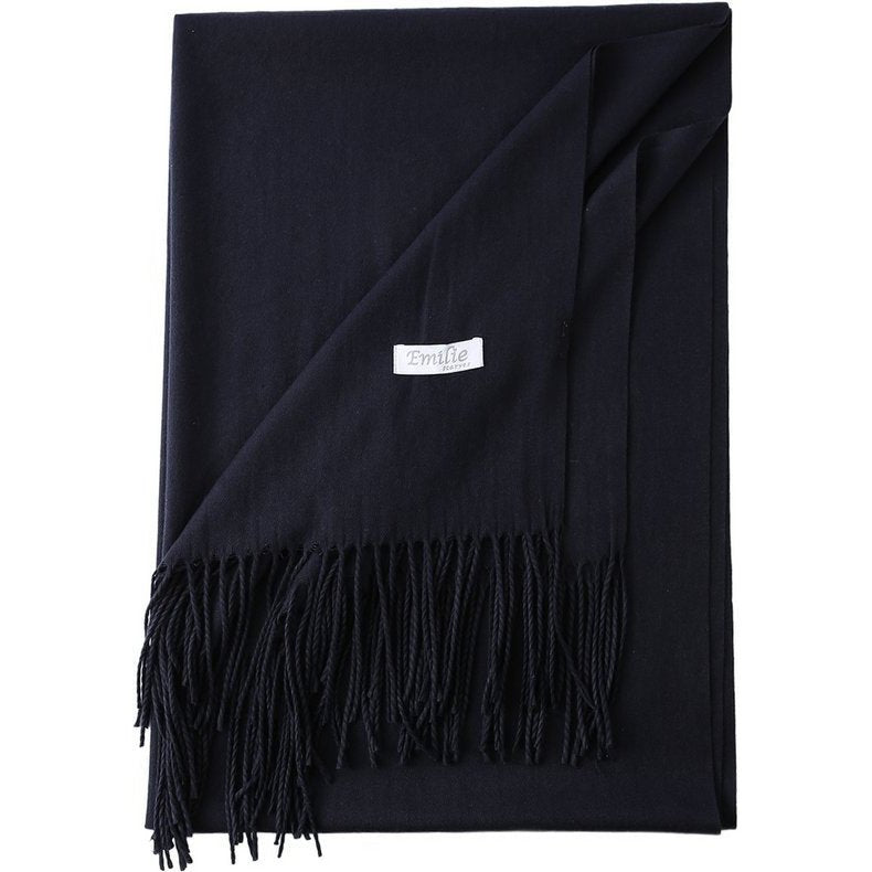 Extra Large Pashmina Scarf – Navy Blue