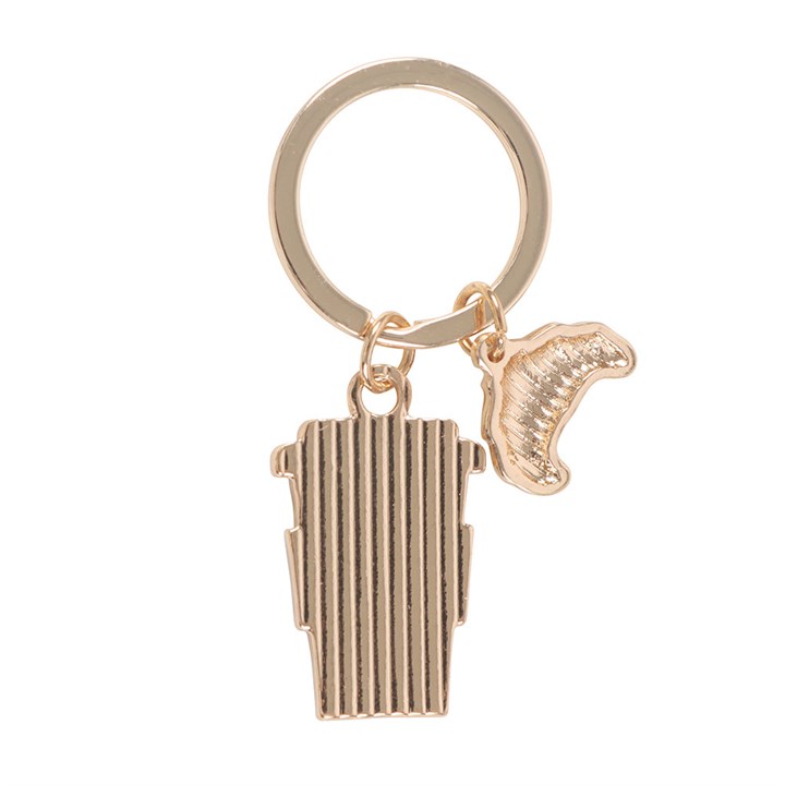 Coffee Lover Enamel Keyring – Cute Gift for Friends & Everyday Use