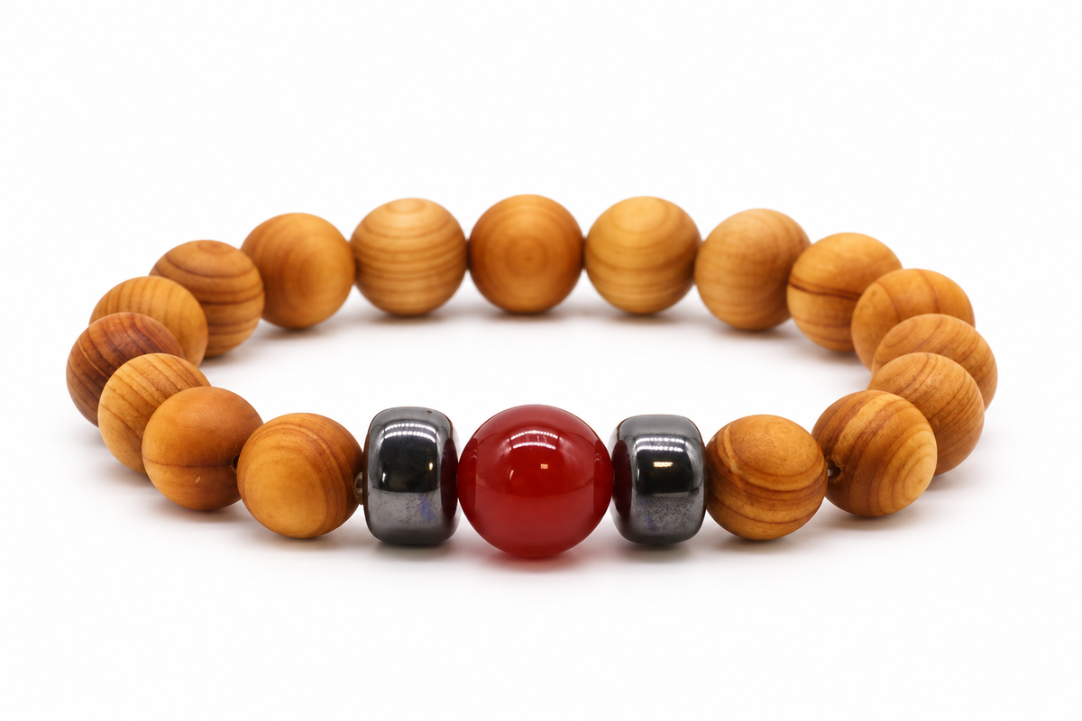 Cedarwood Chakra Bangles – Choose Your Gemstone