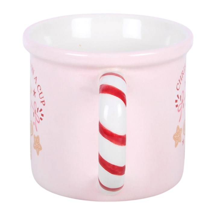 Christmas in a Cup Pink Ceramic Mug – Gingerbread