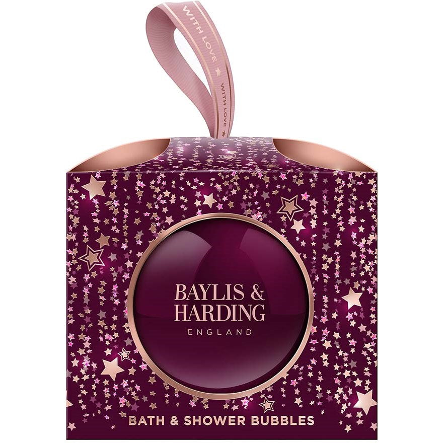Baylis & Harding Wild Cherry & Vanilla Festive Bauble Bath & Shower Bubbles 250ml