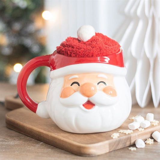 Santa Mug & Socks Christmas Gift Set