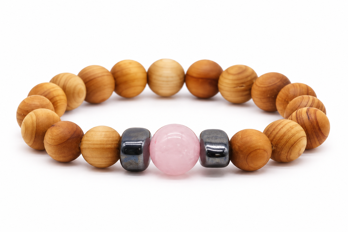 Cedarwood Chakra Bangles – Choose Your Gemstone
