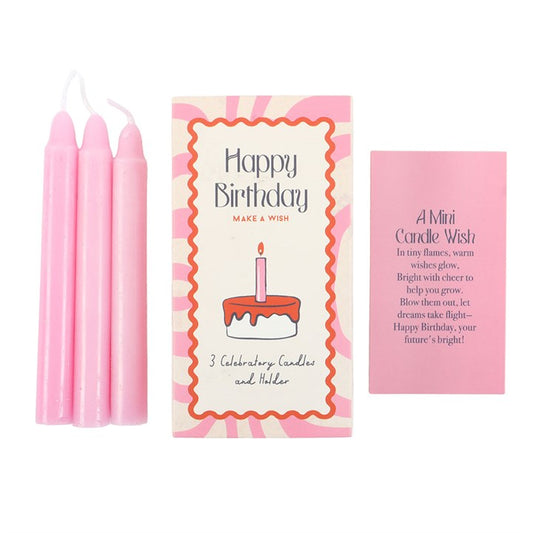 Mini Birthday Candle Set – “Make a Wish” Celebration Gift