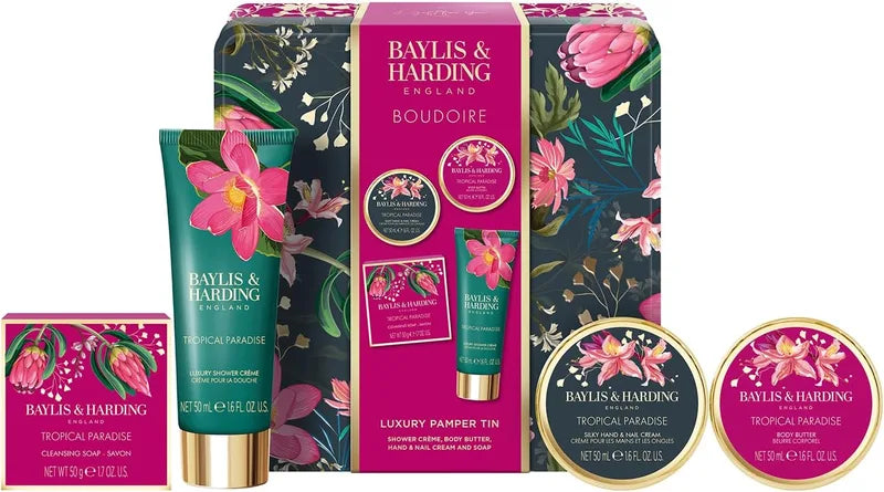 Baylis & Harding Boudoire Tropical Paradise Luxury Pamper Tin Gift Set