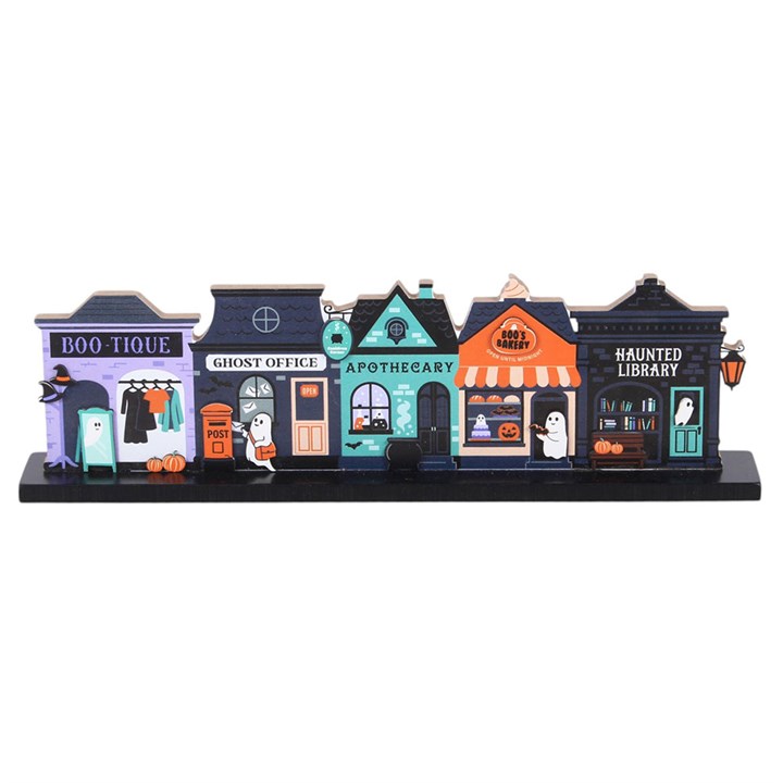 Spooky Street Halloween Village Decoration