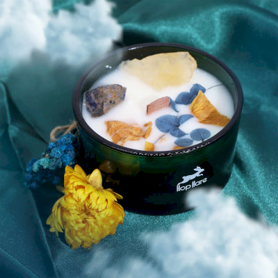 Hop Hare Crystal Magic Candle – Lemon Horizon Bliss ✨☀️