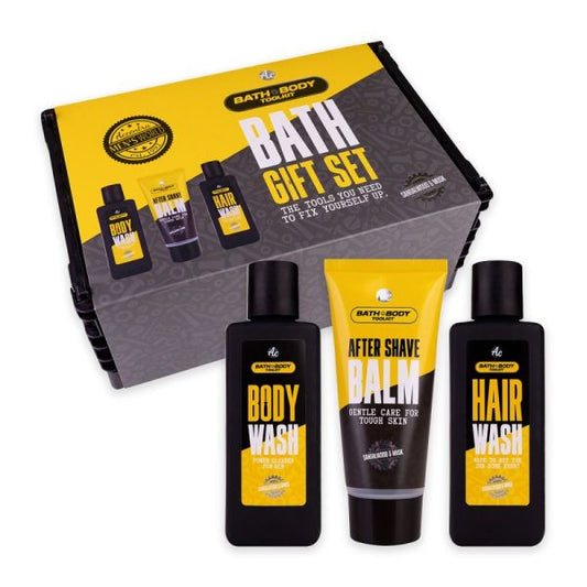 Men’s Bath Gift Set in Crate – Sandalwood & Musk
