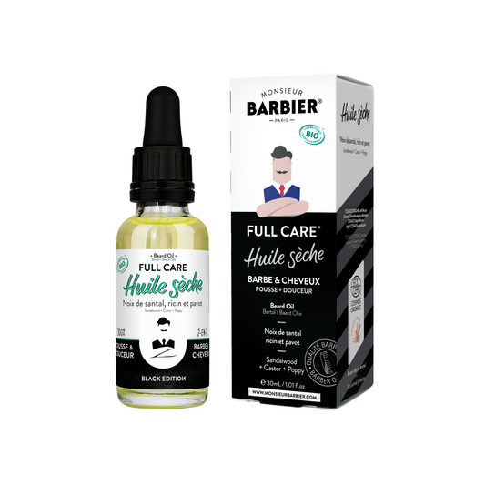 FULL CARE - Beard & Hair Organic Dry Oil - Black Edition