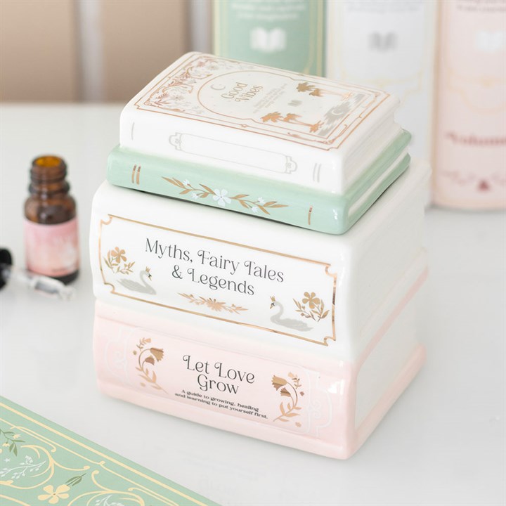 Book Stack Oil Burner – Cosy Reading Corner Wax Melt & Oil Warmer