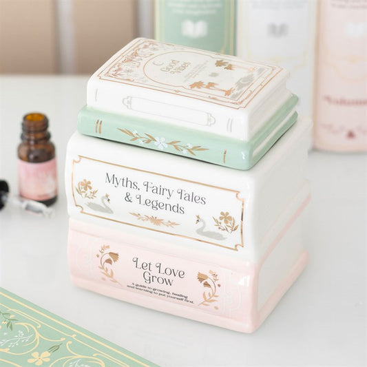 Book Stack Oil Burner – Cosy Reading Corner Wax Melt & Oil Warmer